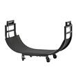 Suport pentru lemne, Otel carbon, max 80 kg, Negru, 80 x 28 x 52 cm, 4 x roti