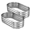 Set 2 x Jardiniere fara fund, Metal, Gri, 1200 x 600 x 300 mm, Suprainaltat