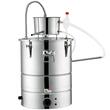 Cazan pentru distilat alcool, Inox, Capacitate 30 l, manometru, termometru, pompa apa, distilare electrica integrata 1800 W