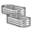 Set 2 x Jardiniere fara fund, Metal, Gri, 1200 x 600 x 300 mm, Suprainaltat