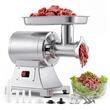Masina profesionala de tocat carne, 750 W, 2 x site, 3 x Accesoriu carnati, Inox, Motor fara perii, 4.2 kg/min