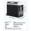 Lada frigorifica profesionala cu compresor, 2 x Zone, 55 l, Troller, DC 12/24V AC100-240V, aplicatie Smart