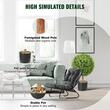 Set 2 plante artificiale, Dimensiuni 350x559 mm, Verde/Maro, PE si lemn