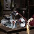 Slefuitor profesional de banc cu banda, 1500 W, 0-2800 rpm, masa reglabila, Otel