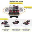 Presa termica 5 in 1 pentru transfer tricouri/sepci/cani, 1000 W, 0 - 210 ℃, Placa de încălzire 38 x 38 cm, rotație de 360°, Rosu/Negru