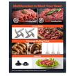 Masina profesionala de tocat carne, 750 W, 2 x site, 3 x Accesoriu carnati, Inox, Motor fara perii, 4.2 kg/min