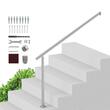 Balustrada inox, 4-5 trepte Vivatechnix, 1200 x 80 x 923 mm, Unghi reglabil 0° - 60°, accesorii prindere