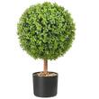 Set 2 plante artificiale, Dimensiuni 350x559 mm, Verde/Maro, PE si lemn