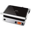 Gratar electric Inox/Sticla 2000 W, suprafata grill 300x250 mm, Placi detasabile, Senzor automat pentru gatit