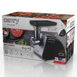 Masina de tocat carne cu accesorii carnati si Kebbe, 1600 W, Negru/Gri, 3 site, 2 kg/min