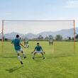 Poarta de antrenament fotbal, 2 x cosuri tinta, 4.84 x 2.12 m, stalpi otel si plasa