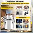 Cazan pentru distilat alcool, Inox/Cupru, Capacitate 19 l, manometru, termometru incorporat