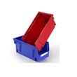 Set 12 cutii pentru organizare accesorii, Stivuibile, cleme incluse, Albastru/Rosu, 276 x 139 x 128 mm