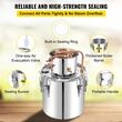 Cazan pentru distilat alcool, Inox/Cupru, Capacitate 38 l, manometru, termometru incorporat