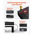 Caseta pentru 2 pistoale si 2 incarcatoare, Amprenta digitala, cifru, cheie, 325 x 240 x 86 mm, Negru, Incarcare wireless