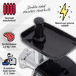 Masina de tocat carne cu accesorii carnati si Kebbe, 1600 W, Negru/Gri, 3 site, 2 kg/min