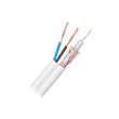Cablu coaxial 75 ohm, YWDXek 75-0.59/3.7 K-60, material Cu-Cu, cablu alimentare 2 x 0.5 mm, 100 m