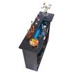 Masa bar, 4 x Niveluri, max 180 kg, Lemn/Otel, Negru, 1500 x 460 x 1100 mm, Lumina Led