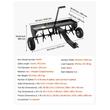 Aerator manual remorcabil pentru gazon, latime lucru 101 cm, carlig universal