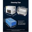Aparat de curatat cu ultrasunete, Capacitate 50 l, 840W, frecventa ultra-inalta 40 kHz, Inox, 0-80℃, cu roti pentru piese industriale, carburatoare