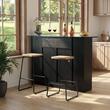 Masa bar, 4 x Niveluri, max 180 kg, Lemn/Otel, Negru, 1500 x 460 x 1100 mm, Lumina Led