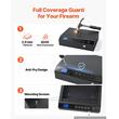 Caseta pentru 2 x pistoale si 2 x incarcatoare, Otel, Iluminare automata, Bluetooth, cheie, cifru, amprenta