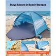 Cort de plaja 3 persoane, protecție UPF 50+, Albastru, 2300 x 1530 x 1200 mm, Geanta transport
