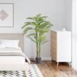 Palmier artificial, Inaltime 2 m, Verde/Maro, PE si Inox