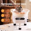 Roata de olarit profesionala electrica, cu pedala, 450 W, diametru placa 28 cm, Ecran tactil, 50-300 rpm, Alb