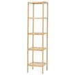 Raft multifunctional cu 5 etaje, Bambus, 330 x 330 x 1470 mm, pentru plante, carti, decoratiuni