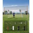 Poarta de antrenament fotbal, 2 x cosuri tinta, 4.84 x 2.12 m, stalpi otel si plasa