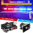 Kit alarma cu microfon pentru auto, 200 W, 125 dB, 7 x tonuri, 12 V DC, 1 x difuzor PA