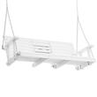 Leagan din lemn de cedru, 3 persoane, Suport sticle rabatabil, Alb, Lanturi si accesorii prindere, 1523x710x600 mm, max 362 kg