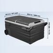 Frigider auto cu compresor, 95 l, 2 x zona racire, 1005 x 571 x 465 mm, 12/24 V DC, 110-240 V AC, -20 ℃ pana la 20 ℃, Bluetooth, 80 W, tip troller, 2 x roti
