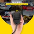 Kit alarma cu microfon pentru auto, 200 W, 125 dB, 7 x tonuri, 12 V DC, 1 x difuzor PA