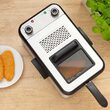 Friteuza inox 2200 W, capacitate 3.2 l, maner detasabil