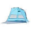 Cort de plaja 4 persoane, protecție UPF 50+, Albastru, 2500 x 1300 x 1450 mm, Geanta transport