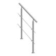 Balustrada inox, 2-3 trepte Vivatechnix, 1000 x 104 x 1060 mm, Unghi reglabil 0° - 45°, accesorii prindere, 2 x bare transversale