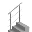 Balustrada inox, 2-3 trepte Vivatechnix, 1000 x 104 x 1060 mm, Unghi reglabil 0° - 45°, accesorii prindere, 2 x bare transversale