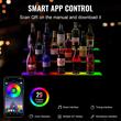 Suport bauturi cu 3 trepte, Iluminare led RGB, Telecomanda si App, Alimentare retea sau Power Bank, 762x300x250 mm, Portabil, Acril