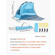 Cort de plaja 4 persoane, protecție UPF 50+, Albastru, 2500 x 1300 x 1450 mm, Geanta transport