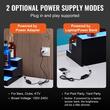 Suport bauturi cu 3 trepte, Iluminare led RGB, Telecomanda si App, Alimentare retea sau Power Bank, 762x300x250 mm, Portabil, Acril