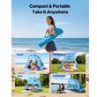 Cort de plaja 4 persoane, protecție UPF 50+, Albastru, 2500 x 1300 x 1450 mm, Geanta transport