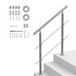 Balustrada inox, 2-3 trepte Vivatechnix, 1000 x 104 x 1060 mm, Unghi reglabil 0° - 45°, accesorii prindere, 2 x bare transversale