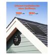 Ventilator cu panou solar pentru mansarda, Aluminiu, Termostat reglabil, Φ340 x 70 mm, Negru, 45 W