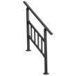 Balustrada pentru 2-3 trepte, Otel, Negru, Kit instalare, Unghi reglabil 0–45°, max 100 kg
