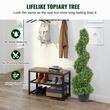 Set 2 plante artificiale spirala, Inaltime 91 cm, Verde, PE si otel