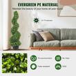 Set 2 plante artificiale spirala, Inaltime 91 cm, Verde, PE si otel