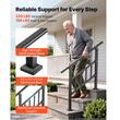 Balustrada pentru 2-3 trepte, Otel, Negru, Kit instalare, Unghi reglabil 0–45°, max 100 kg