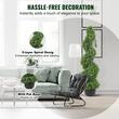 Set 2 plante artificiale spirala, Inaltime 122 cm, Verde, PE si otel
